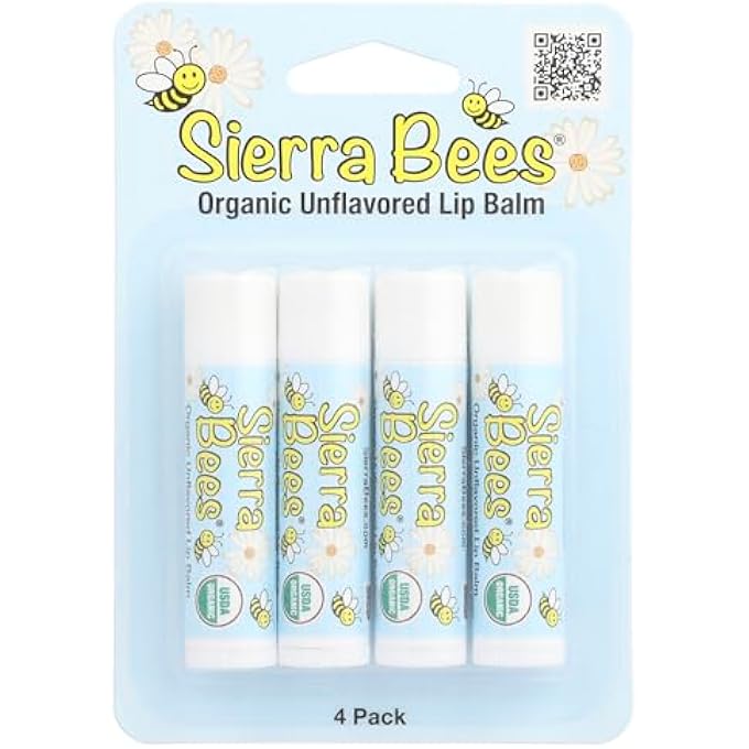 Sierra Bees , ORGANIC LIP BALMS, UNFLAVORED, 4 PACK.15 OZ (4.25 G) EACH - Image 2